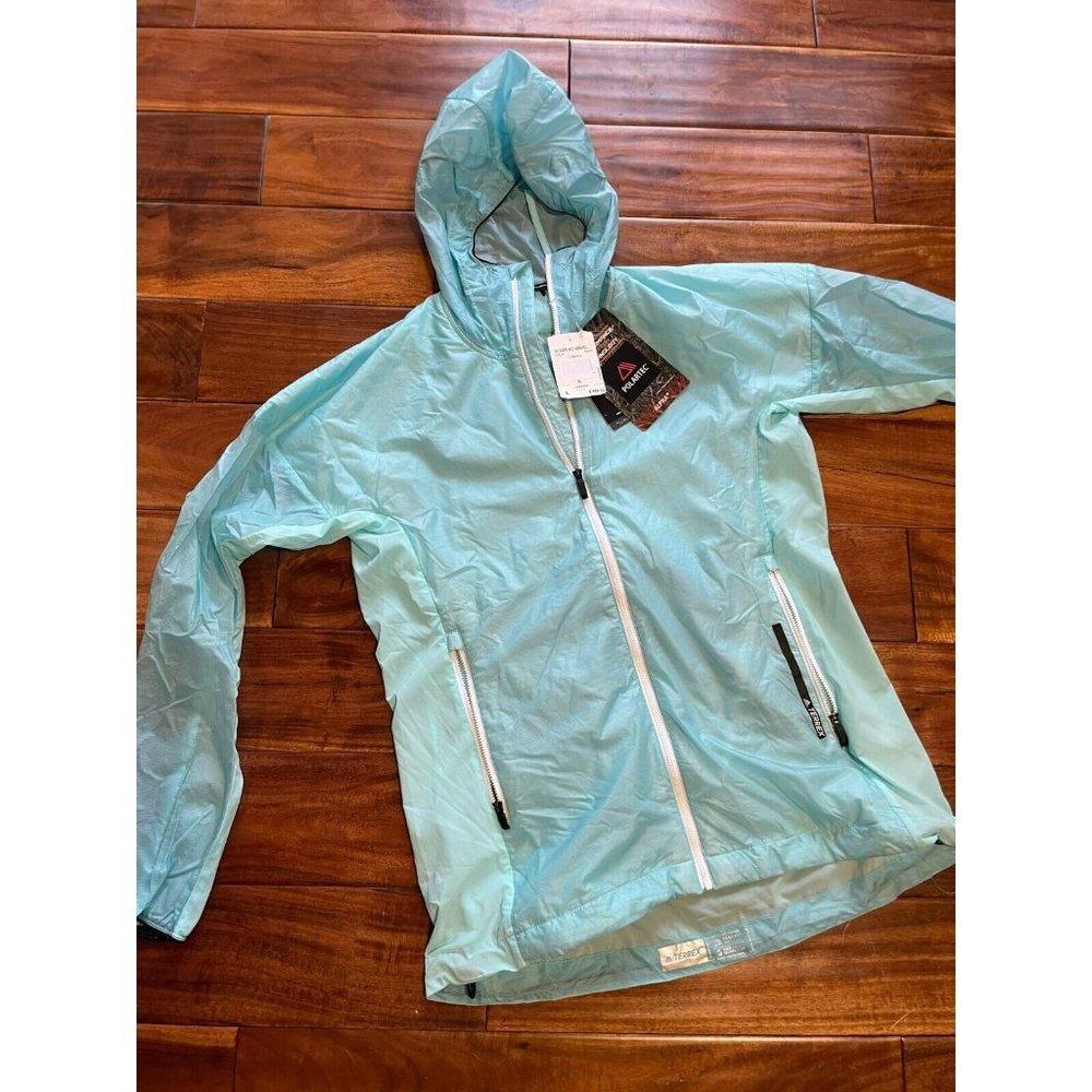 NWT Adidas Climalite Polartec Alpha Terrex Blue Full Zip Jacket Size Large